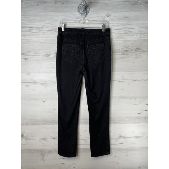 Gloria Vanderbilt Amanda Slim Jeans Womens 6 Black Average Slim Fit Stretch - Picture 7 of 14